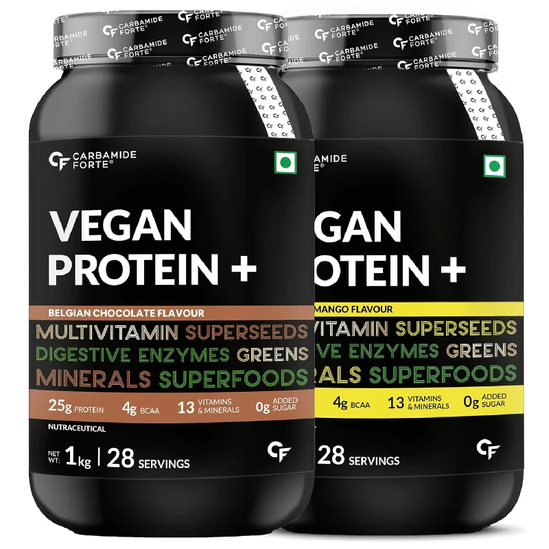 Carbamide Forte Vegan Protein Powder Belgian Chocolate & Mango Flavour